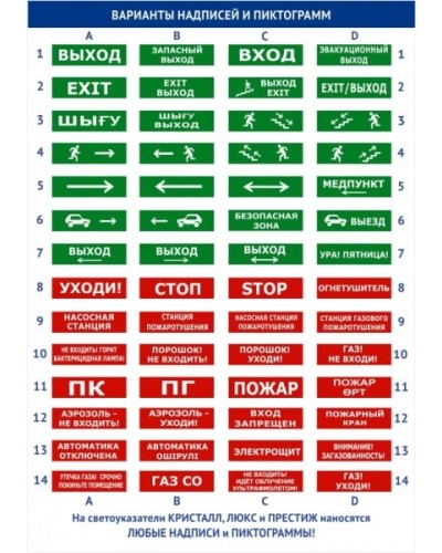 Оповещатель световое табло со скрытой надписью и встроенной звуковой сиреной Электротехника и Автоматика ЛЮКС-12-К СН Газ уходи в Ростове-на-Дону Оповещатели Pintop.ru