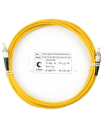Шнур оптический simplex FC-FC 9/125 sm 7м LSZH Cabeus FOP(s)-9-FC-FC-7m в Ростове-на-Дону Патч-корды оптические Pintop.ru