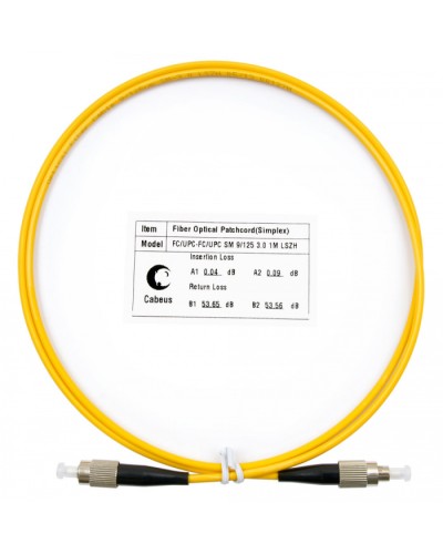 Шнур оптический simplex FC-FC 9/125 SM 1 м LSZH Cabeus FOP(s)-9-FC-FC-1M в Ростове-на-Дону Патч-корды оптические Pintop.ru