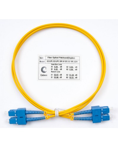 Пигтейл одномодовый оптический, SM 9/125, LSZH, duplex SC/SC (1 м) Cabeus FOP(d)-9-SC-SC-1m в Ростове-на-Дону Патч-корды оптические Pintop.ru