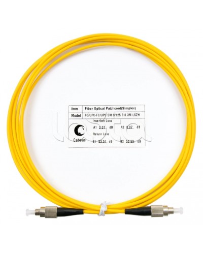 Шнур оптический simplex FC-FC 9/125 SM 3 м LSZH Cabeus FOP(s)-9-FC-FC-3M в Ростове-на-Дону Патч-корды оптические Pintop.ru