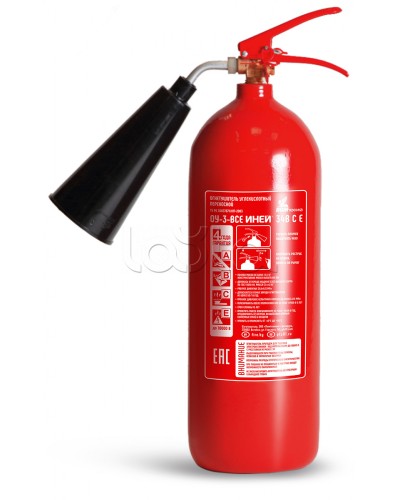 Огнетушитель ПОЖТЕХНИКА ОУ-3 ИНЕЙ (34В, до 10 000V) (баллон по ГОСТ 949) в Ростове-на-Дону Огнетушители Pintop.ru