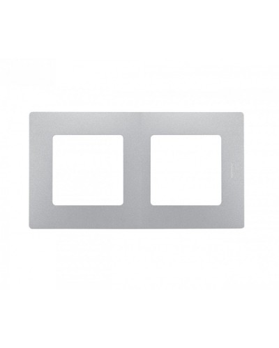 Рамка 2 поста Etika алюминий Legrand 672552 в Ростове-на-Дону Аксессуары для кабель-канала Pintop.ru