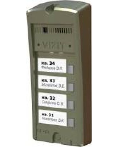 Панель вызова Vizit БВД-306FCP-4 в Ростове-на-Дону Многоабонентные устройства Pintop.ru