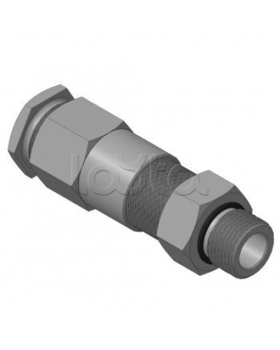 Кабельный ввод для бронированного кабеля с двойным уплотнением резьбой G1/2, внешним диаметром кабеля D=14-18 мм и проходным диаметром кабеля d=8-12 мм Спектрон КВБ-18/12-2У-М-G1/2 в Ростове-на-Дону Аксессуары для кабель-канала Pintop.ru