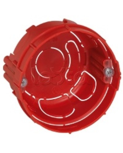 Коробка установочная D65x40мм со стык. ушками межцентр. 71мм, IP20, красный Экопласт 44660 в Ростове-на-Дону Распределительные коробки Pintop.ru