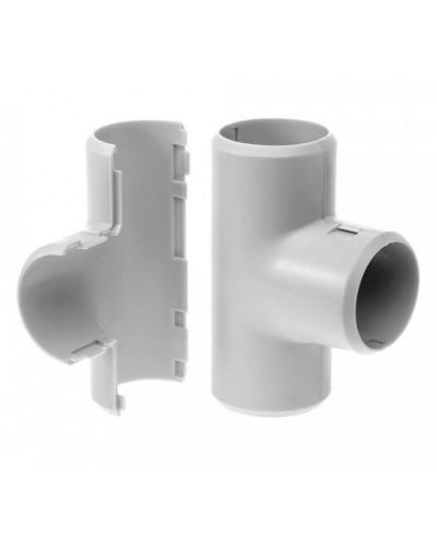 Тройник разборный д25 безгалогенный (HF) атмосферостойкий серый (30шт/300шт уп/кор) Промрукав (PR13.0366) в Ростове-на-Дону Повороты, муфты, тройники Pintop.ru