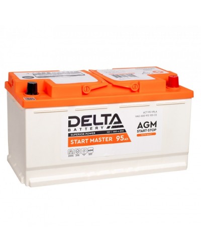 Аккумуляторная батарея 12 - 95 DELTA START MASTER 95 Ah AGM в Ростове-на-Дону Электротехническое оборудование Pintop.ru