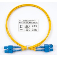 Пигтейл одномодовый оптический, SM 9/125, LSZH, duplex SC/SC (1 м) Cabeus FOP(d)-9-SC-SC-1m