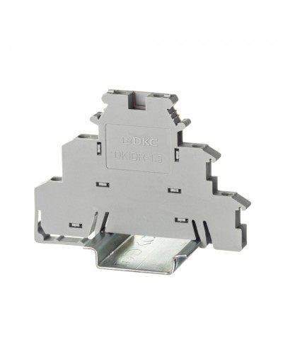 Клемма трехуровневая, винтовой зажим, 6 точек подключения, 2.5 кв.мм, серая DKC (DKIDR-1.5) в Ростове-на-Дону Клеммные колодки Pintop.ru