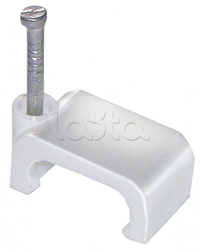 Скоба 10мм плоская пластиковая (100 шт/уп) IEK (USK21-10-100) в Ростове-на-Дону Держатели, клипсы, скобы Pintop.ru