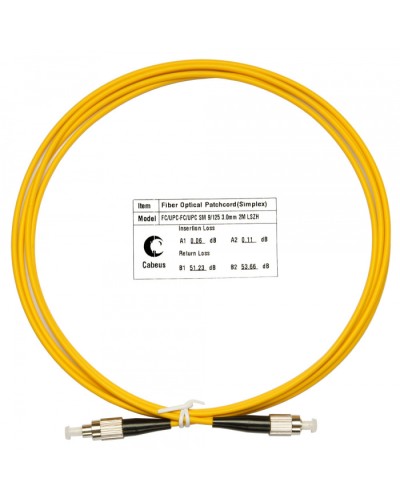 Шнур оптический simplex FC-FC 9/125 SM 2 м LSZH Cabeus FOP(s)-9-FC-FC-2M в Ростове-на-Дону Патч-корды оптические Pintop.ru