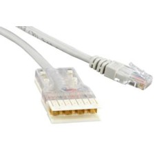 Патч-корд 110 тип-RJ45, 1 пара (1 м) Hyperline PC-110-RJ45-1P-CX-1M-LSZH-GY