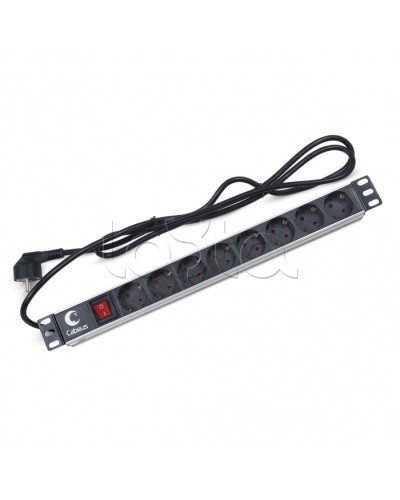 Блок на 8 розеток EU горизонтальный для 19 шкафов Cabeus (PDU-8P-2EU) в Ростове-на-Дону Блоки розеток Pintop.ru