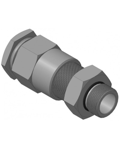 Кабельный ввод для бронированного кабеля с двойным уплотнением резьбой G3/4, внешним диаметром кабеля D=18-22 мм и проходным диаметром кабеля d=8-12 мм Спектрон КВБ-22/12-2У-М-G3/4 в Ростове-на-Дону Аксессуары для кабель-канала Pintop.ru