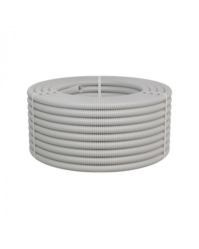 Труба ПНД-FRUF гофрир. тяжелая, с зондом, без галогена, трудногорючая, атмосферостойкая,цвет серый, диам. 32мм (25м) Экопласт (21132HFR-UF) в Ростове-на-Дону Труба гофрированная Pintop.ru