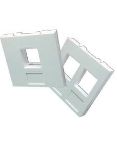 Вставка 45x45 на 2 кейстоуна, со шторками, маркировкой и иконками, белая LANMASTER LAN-SIP-24М-WH в Ростове-на-Дону Аксессуары для кабель-канала Pintop.ru