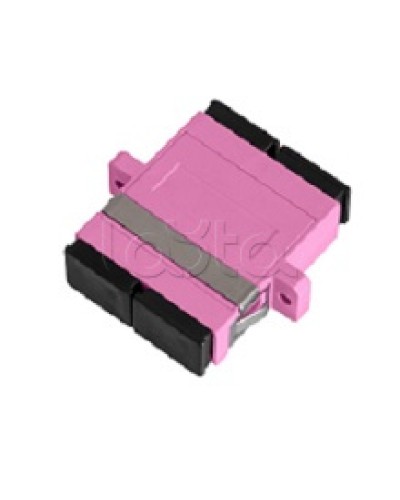 Адаптер NIKOMAX волоконно-оптический, соединительный, многомодовый, стандарта OM4, SC/UPC-SC/UPC, двойной, пластиковый, без шторки, с фланцами, маджента, уп-ка 2шт. NIKOMAX (NMF-OA2M4-FN-SCU-SCU-MG-2) в Ростове-на-Дону Проходные адаптеры и розетки оптические 