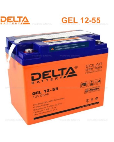 Аккумулятор свинцово-кислотный Delta GEL 12-55 в Ростове-на-Дону Электротехническое оборудование Pintop.ru