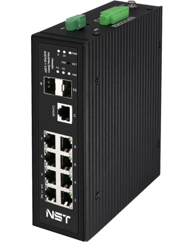 Промышленный управляемый (L2+) HiPoE коммутатор NST NS-SW-8G2G-PL/IM в Ростове-на-Дону Коммутаторы Pintop.ru