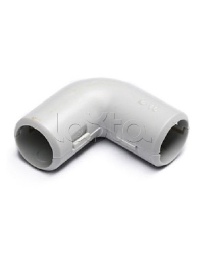 Угол 90° (из двух частей) для труб D20 мм (цвет чёрный) Экопласт 41220-BL в Ростове-на-Дону Аксессуары для труб (ОКЛ) Экопласт Pintop.ru