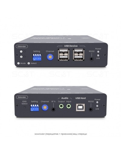 HDMI KVM удлинитель сигнала HDMI SC&T HKM01-4K6G в Ростове-на-Дону Видеоусилители, Модуляторы, Делители Pintop.ru