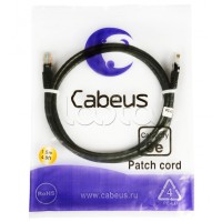 Патч-корд 2xRJ-45/8P8C U/UTP кат.5е (2 м) Cabeus PC-UTP-RJ45-CAT.5E-2M-BK