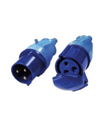 Вилка IEC 309 однофазная 32A, 250V, разборная, синяя LANMASTER (LAN-IEC-309-32A1P/M) в Ростове-на-Дону Проходные адаптеры и розетки оптические Pintop.ru