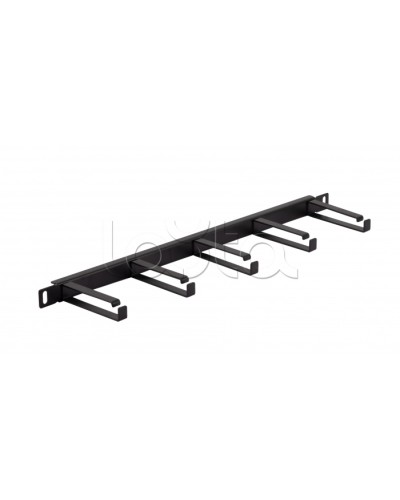 Органайзер горизонтальный 19 0.5U, 5 колец (Черный) Cabeus (JB08-0,5U-BK) в Ростове-на-Дону Кабельные органайзеры Pintop.ru