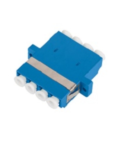 Адаптер NIKOMAX волоконно-оптический, соединительный, одномодовый, стандарта OS2, LC/UPC-LC/UPC, квадро, пластиковый, без шторки, с фланцами, синий, уп-ка 2шт. в Ростове-на-Дону Проходные адаптеры и розетки оптические Pintop.ru