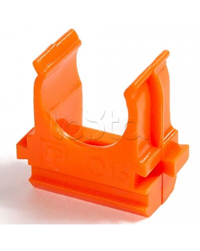 Крепёж-клипса для труб АБС-пластик оранжевая д32 в малой упаковке (10шт/500шт уп/кор) Промрукав (PR13.0115) в Ростове-на-Дону Держатели, клипсы, скобы Pintop.ru