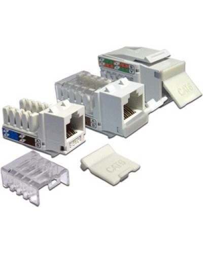 Модуль Keystone, RJ45, кат.6, UTP, 90 градусов, со встроенной шторкой, белый LANMASTER (LAN-OK45U6/90P-WH) в Ростове-на-Дону Коннекторы Pintop.ru