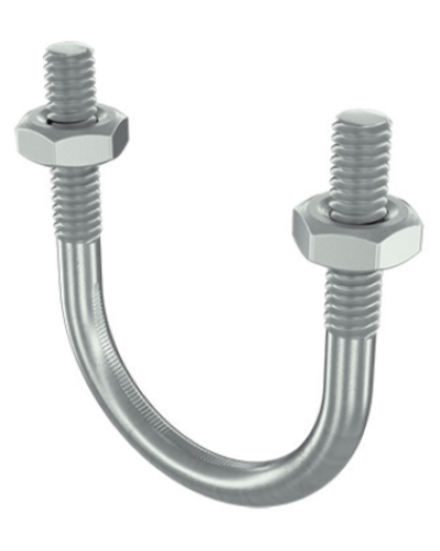 Скоба монтажная U-образная с резьбой М6 с гайками для труб d 1/2 DKC BHU11012 в Ростове-на-Дону Держатели, клипсы, скобы Pintop.ru