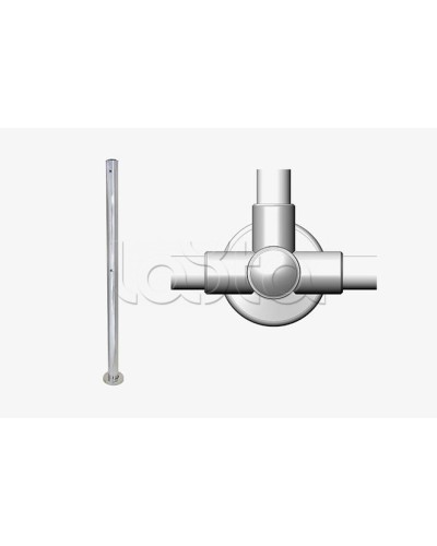 Стойка вертикальная СВ-3Н, нерж (трехсторонняя) в Ростове-на-Дону Ограждения Pintop.ru