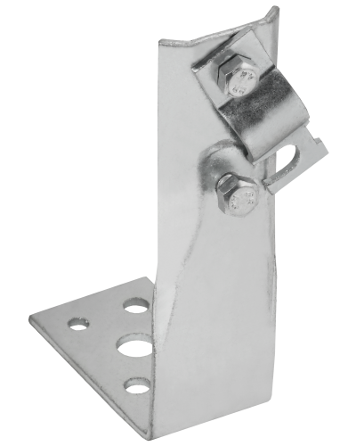 Держатель проводника круглого 6-10мм винтовой угловой h=60мм оцинкованная сталь IEK (ZDP87-11-1-16-60) в Ростове-на-Дону Крепеж Pintop.ru