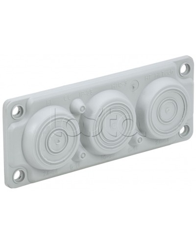 TITAN Ввод кабельный мембр. 6 отв. d=6-59мм IP65 серый IEK (TI-00D-MC-006-65) в Ростове-на-Дону Аксессуары для стоек и шкафов Pintop.ru