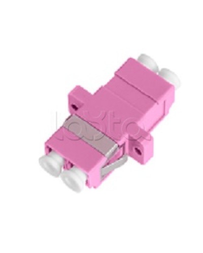 Адаптер NIKOMAX волоконно-оптический, соединительный, многомодовый, стандарта OM4, LC/UPC-LC/UPC, двойной, пластиковый, без шторки, с фланцами, маджента, уп-ка 2шт. NIKOMAX (NMF-OA2M4-FN-LCU-LCU-MG-2) в Ростове-на-Дону Проходные адаптеры и розетки оптические 
