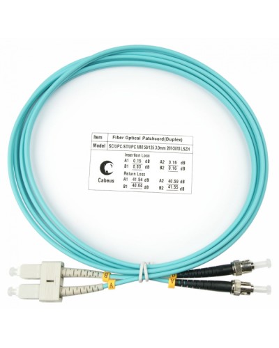 Шнур оптический duplex SC-ST 50/125 mm OM3 1,5м LSZH Cabeus FOP-50-SC-ST-1,5m в Ростове-на-Дону Патч-корды и пигтейлы Pintop.ru