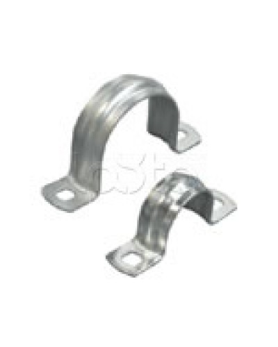 Скоба оцинкованная с двумя отверстиями для трубы D16мм, м.о.6,5-5,0мм (1уп=100шт) Экопласт (43616P) в Ростове-на-Дону Держатели, клипсы, скобы Pintop.ru