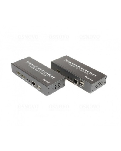 Комплект для передачи HDMI, USB, аудио, RS232 и ИК управления по сети Ethernet OSNOVO TLN-HiKMDA2+RLN-HiKMDA2 в Ростове-на-Дону Видеоусилители, Модуляторы, Делители Pintop.ru