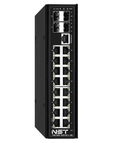 NST NS-SW-16G4G-PL/IM Промышленный управляемый L2+ HiPoE коммутатор Gigabit Ethernet на 16 GE RJ45 PoE + 4 GE SFP порта в Ростове-на-Дону Коммутаторы Pintop.ru