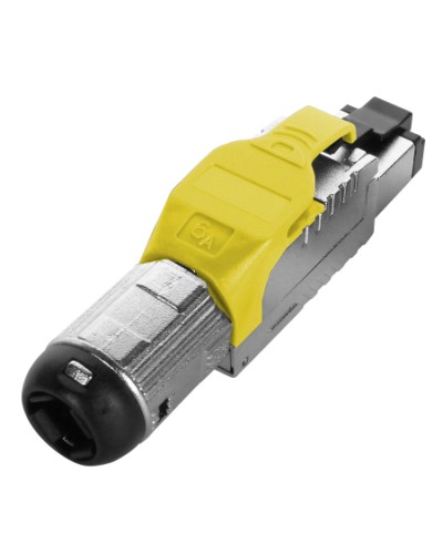 Разъем полевой оконцовки RJ-45 Hyperline (PLUE-8P8C-S-C6A-SH-YL) в Ростове-на-Дону Коннекторы Pintop.ru