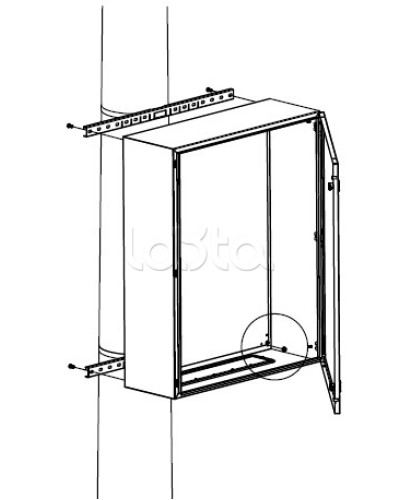 Комплект крепления шкафов CE/RAM box к столбу DKC R5FB600 в Ростове-на-Дону Полки для шкафов и стоек Pintop.ru