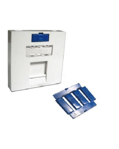 Вставка 45x45 на 1 кейстоун, угловая, со шторкой, маркировкой и иконками, белая LANMASTER LAN-SIP-23A-WH в Ростове-на-Дону Аксессуары для кабель-канала Pintop.ru