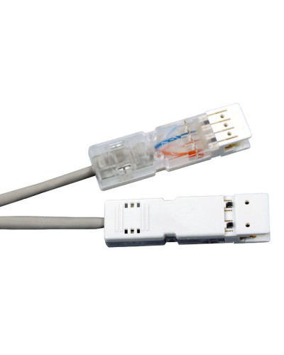 Патч-корд 110 тип-110 тип, 2 пары, Cat.5, LSZH, 2 м серый Hyperline PC-110-110-2P-C5-2M-LSZH-GY в Ростове-на-Дону Патч-корды и пигтейлы Pintop.ru