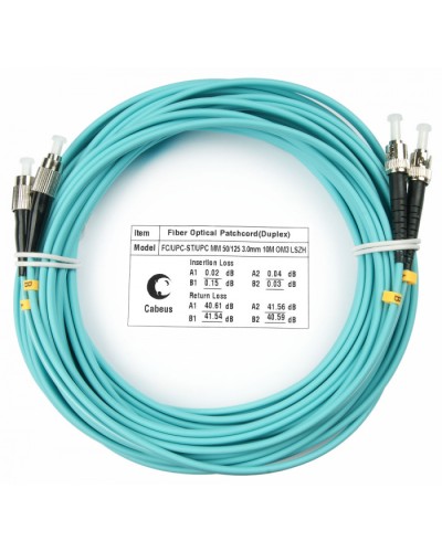 Шнур оптический duplex FC-ST 50/125 mm OM3 25м LSZH Cabeus FOP-50-FC-ST-25m в Ростове-на-Дону Патч-корды и пигтейлы Pintop.ru