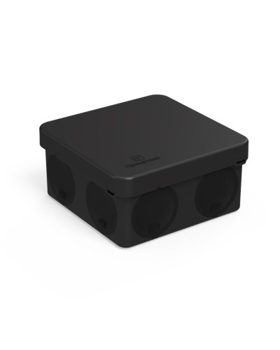 Коробка распред. 60-0210-9005м двухкомп. безгалогенная (HF) черная 80х80х40 (8шт/уп) Промрукав (60-0210-9005м) в Ростове-на-Дону Распределительные коробки Pintop.ru