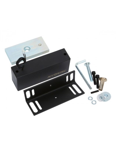 Электромагнитный влагозащищенный замок AccordTec ML-300П с уголком, цвет черный в Ростове-на-Дону Электромагнитные замки Pintop.ru