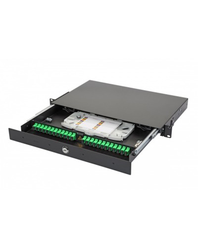 Патч-панель 19”, 1U Eurolan 47D-24-S2-SC-24-11BL в Ростове-на-Дону Кросс оптический Pintop.ru