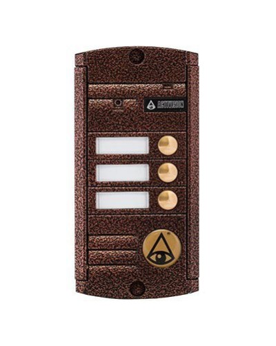 Видеопанель вызывная накладная цветная на 3 абонента с TM-считывателем Activision AVP-453 TM (PAL, антик) в Ростове-на-Дону Вызывные видеопанели малоабонентные Pintop.ru